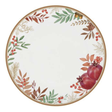 Easy Life Design R2S.2150ASYM Porcelán lapostányér 27cm, Autumn Symphony tányér és evőeszköz
