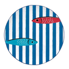 Easy Life Design R2S - Szardiánia Tányér - Porcelán - 26cm tányér és evőeszköz