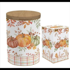 Easy Life-Nuova Porcelán konyhai tároló bambusz fedéllel, 11x16cm, dobozban, Harvest papírárú, csomagoló és tárolóeszköz