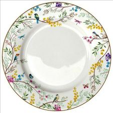 Easy Life-Nuova Porcelán lapostányér 26,5cm, Birds Melody tányér és evőeszköz