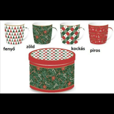 Easy Life-Nuova Porcelánbögre 350ml, fémdobozban, Fancy Christmas, Coffee Mania bögrék, csészék