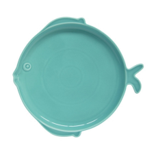 Easy Life Nuova R2S Porcelán lapostányér 28x26cm, halforma, Sea Friends tányér és evőeszköz