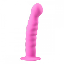 Easy Toys hullámos szilikon dildó (rózsaszín) műpénisz, dildó