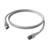 Easylan CP1KABABA0010 RJ45 Hálózati kábel, patchkábel CAT 6A S/FTP 1.00 m Szürke Kettős árnyékolás, Halogénmentes, Lángálló 1 db (CP1KxBxBx0010)