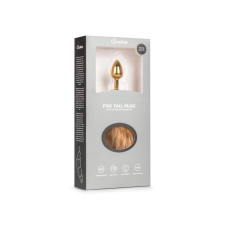 Easytoys Fox NO1 - fém anál dildó rókafarokkal (arany-vörös) anál