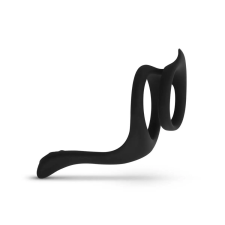  Easytoys Pleasure Ring - rugalmas pénisz- és heregyűrű (fekete) péniszgyűrű