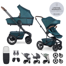 Easywalker Harvey5 Premium XXL AIR kombinált babakocsi szett kiegészítőkkel, Jade Green babakocsi