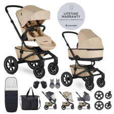 Easywalker Jimmey Kombinált Babakocsi XXL AIR + RWS Sand Taupe - Felfújható Kerekek, Dupla Rugózás babakocsi