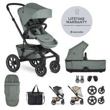 Easywalker Kombinált babakocsi Jimmey Thyme Green XXL AIR + RWS babakocsi