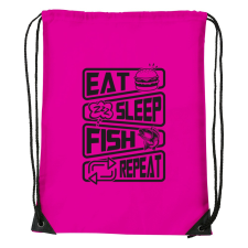  Eat sleep fish repeat - Sport táska Magenta egyedi ajándék