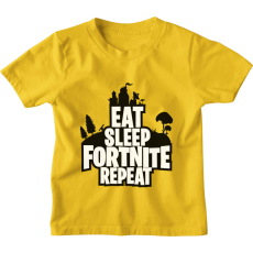  Eat Sleep Fortnite Repeat - Gyerek Póló