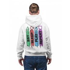  Eat Sleep Play Repeat - Unisex Zipzáros Pulóver