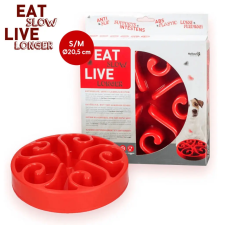  Eat Slow Live Longer Original Habzsolásgátló Tál piros kutyatál