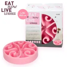 Eat Slow Live Longer Original Habzsolásgátló Tál rózsaszín L kutyatál