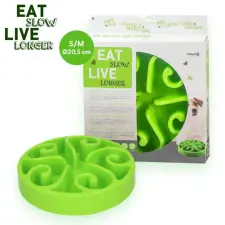 Eat Slow Live Longer Original Habzsolásgátló Tál zöld L kutyatál