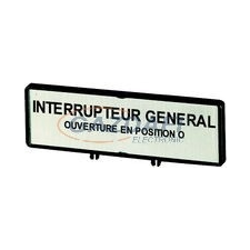 EATON 047424 ZFS63-T0 Felirati tábla "Főkapcsoló" francia /T0, T3, P1 villanyszerelés