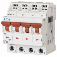 EATON 101351 PLI-B4/4 Kismegszakító. 4P, 4A, B karakterisztika, 10kA villanyszerelés