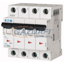 EATON 166515 Kismegszakító, 6kA 4 pólus 10A, C karakterisztika, PL6-C10/4 villanyszerelés