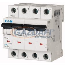 EATON 166519 Kismegszakító, 6kA 4 pólus 16A, C karakterisztika, PL6-C16/4 villanyszerelés
