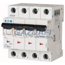 EATON 166540 Kismegszakító, 6kA 4 pólus 13A, D karakterisztika, PL6-D13/4 villanyszerelés