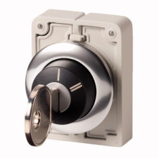 EATON 187067 M30C-FWRS-X95 Kulcsos gomb,30mm,lapos,2áll.,reteszelt villanyszerelés
