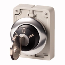 EATON 187094 M30C-FWRS3 Kulcsos gomb,30mm,lapos,3áll.,reteszelt villanyszerelés