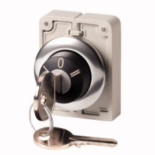 EATON 187098 M30C-FWRS3-RS Kulcsos gomb,30mm,lapos,3áll.,reteszelt villanyszerelés