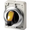 EATON 188081 Világító választókapcsoló,fém,30mm,lapos,2állású,sárga, M30I-FWRLK-Y