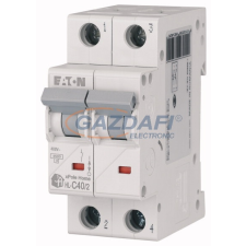 EATON 194775 Home kismegszakító 4,5kA, 2P, 40A, C jelleggörbe villanyszerelés