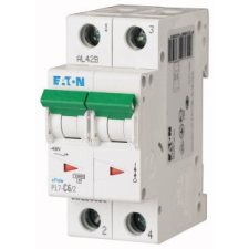 EATON 263368 PL7-D6/2 Kismegszakító. 2P, 6A, D karakterisztika, 10kA villanyszerelés