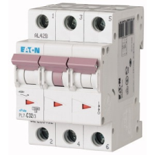 EATON 263424 PL7-D32/3 Kismegszakító. 3P, 32A, D karakterisztika, 10kA villanyszerelés