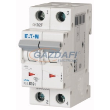 EATON 286555 Kismegszakító, 6kA 2 pólus 16A, B karakterisztika, PL6-B16/2 villanyszerelés