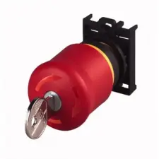 EATON EATON 216514 M22-PVS/K01 VÉSZ-KI kulcsos nyomógomb,1ny,előlapra, kpl villanyszerelés