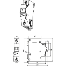 EATON EATON 278596 FAZ-K8/1 Kismegszakító, 15kA 1-pól. villanyszerelés