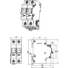 EATON EATON 278770 FAZ-D1,6/2 Kismegszakító, 15kA 2-pól. villanyszerelés