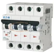 EATON EATON 279020 FAZ-B1/4 Kismegszakító, 15kA 4-pól. villanyszerelés