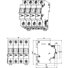 EATON EATON 279086 FAZ-D25/4 Kismegszakító, 15kA 4-pól. villanyszerelés
