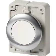 Eaton Electric Gmbh Eaton nyomógomb, fém, 30mm, lapos, fehér, m30i-fd-w-188085 villanyszerelés
