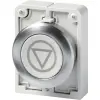 Eaton Electric Gmbh Eaton nyomógomb, fém, 30mm, lapos, fehér, x66, m30i-fd-gr-x66-188057