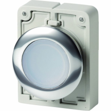Eaton Electric Gmbh Eaton világító nyomógomb, 30mm, lapos, fehér, m30c-fdl-w-182925 villanyszerelés