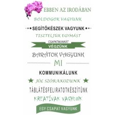  Ebben az irodában...egyedi dekoráció - öntapadó, 240*160 információs tábla, állvány