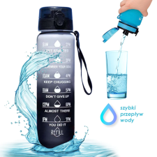 eCarla Ombre vizes palack szívószállal FEKETE 1000ml termosz