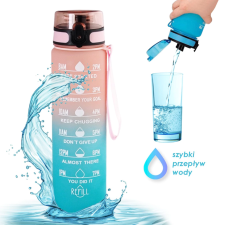 eCarla Ombre vizes palack szívószállal PINK 1000ml termosz