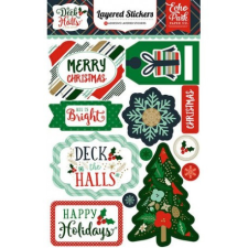 Echo Park 3D Matrica , Deck the Halls / Layered Stickers (1 csomag) matrica