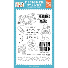 Echo Park Blast Off My Sun And Moon Szilikonbélyegző Clear Stamps (1 db) dekorációs kellék
