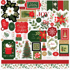 Echo Park Christmas Joy Matrica 12" (30 cm) Cardstock Stickers (1 ív) matrica