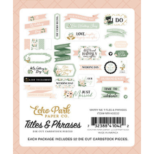 Echo Park Marry Me Kivágatok Titles & Phrases (1 csomag) matrica