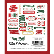 Echo Park Nutcracker Christmas Kivágatok Titles & Phrases (1 csomag) matrica