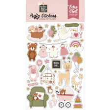 Echo Park Special Delivery Baby Girl Pufi matrica Puffy Stickers (1 ív) matrica