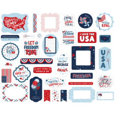 Echo Park Stars And Stripes Forever Kivágatok Ephemera (1 csomag) matrica